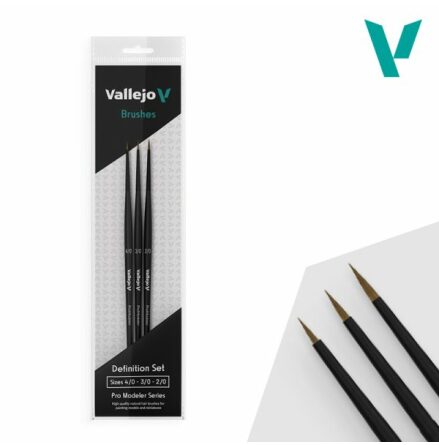 Vallejo Brush definition set natural hair (4/0, 3/0 & 2/0)