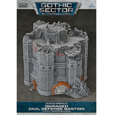 BIAB MUNDUS IMPERIALIS: Damaged Civil Defense Bastion (6-10 mm epic scale)