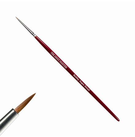 Hobby Brush 12 Pack - Super Detail (red handle, round)