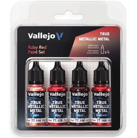 RUBY RED PAINT SET (VALLEJO TRUE METALLIC METAL) RUBY RED PAINT SET (VALLEJO TRUE METALLIC METAL)