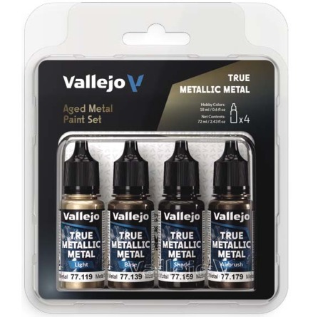 AGED METAL PAINT SET (VALLEJO TRUE METALLIC METAL) AGED METAL PAINT SET (VALLEJO TRUE METALLIC METAL)