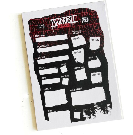 YGGDRASIL BURNS CHARACTER SHEET PAD (release 2025-11-25)