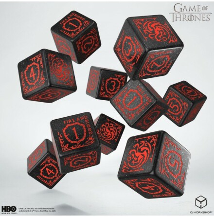 Game of Thrones: Targaryen 10xD6 dice set