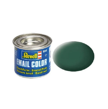 REVELL Enamel 14 ml. dark green, mat (6-pack)