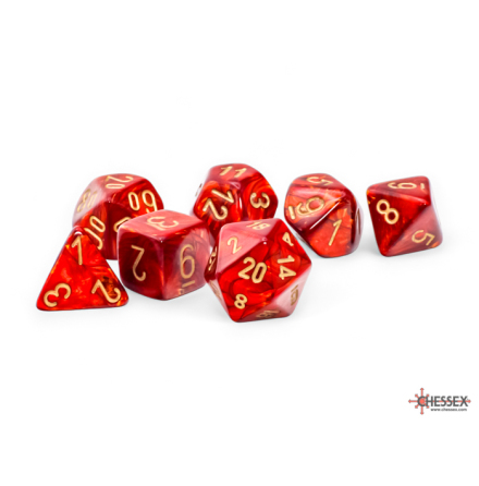 Scarab� Mega-hedral� Scarlet&amp;trade;/gold 7-Die Set
