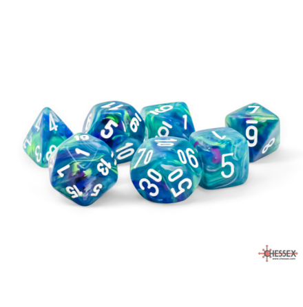 Festive� Mega-hedral� Waterlily&trade;/white 7-Die set