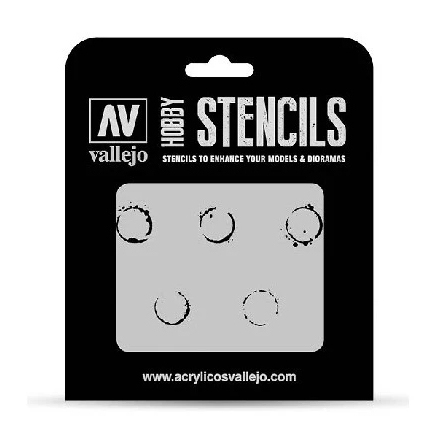 Vallejo Stencil Drum Oil Markings