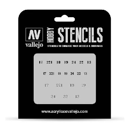 Vallejo Stencil Soviet Numbers WWII