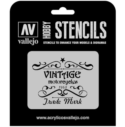 Vallejo Stencil Vintage Motorcycles Sign