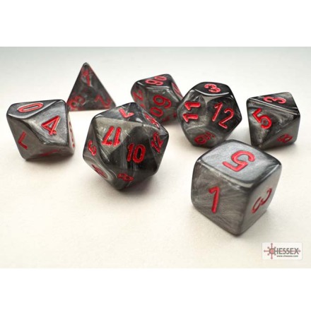 Velvet� Mini-hedral Black/red 7-Die Set