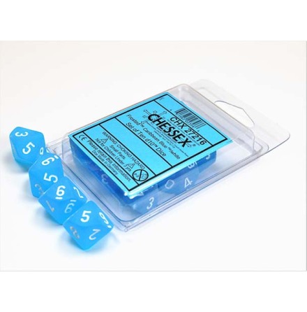 Frosted&amp;trade; Caribbean Blue�/white Set of Ten d10s