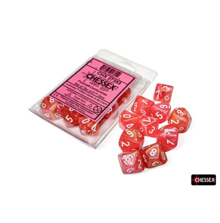 Festive� Dahlia&trade;/white Luminary� Set of Ten d10s