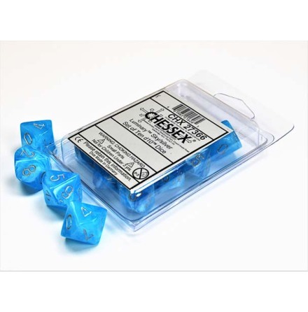 Luminary&trade; Sky/silver Luminary� Set of Ten d10s