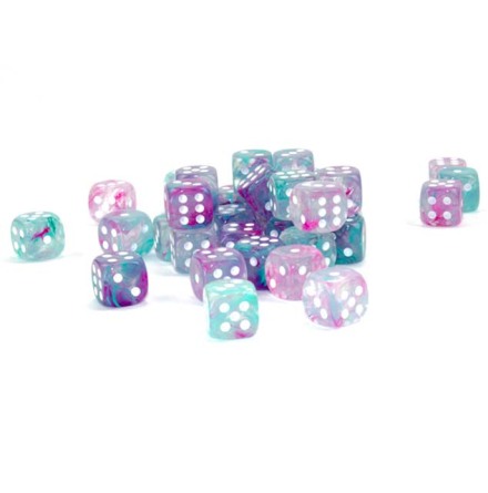Nebula 12mm d6 Wisteria/white Dice Block (36 dice)