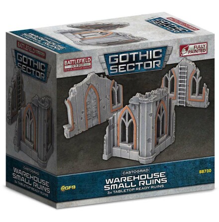BIAB Gothic Sector: Castograd Warehouse Small Ruins (x3) 32mm scale