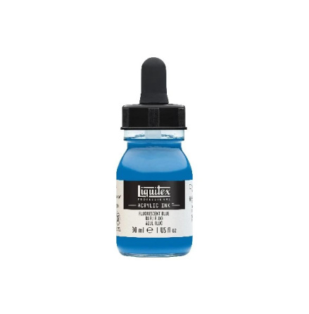 LIQUITEX ACRYLIC INK 30ML FLUORESCENT BLUE 984