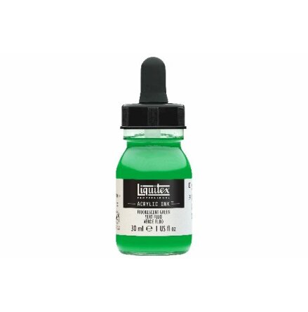 LIQUITEX ACRYLIC INK 30ML FLUORESCENT GREEN 985