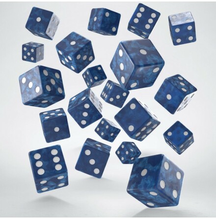 Full Pack of D6s: Cobalt&White