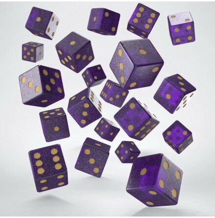 Full Pack of D6s: Shimmering Purple & Gold