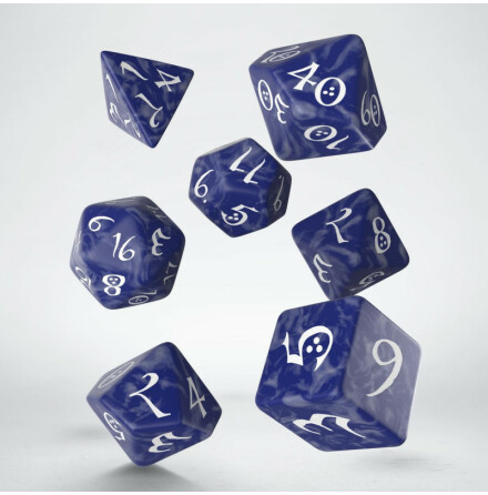 Classic RPG Cobalt &amp; white Dice Set (7)