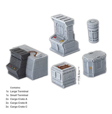 BIAB Galactic Warzones: Rebel Outpost - Scatter Terrain (x9) 32mm scale