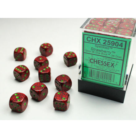 Speckled 12mm d6 Strawberry Dice Block (36 dice)