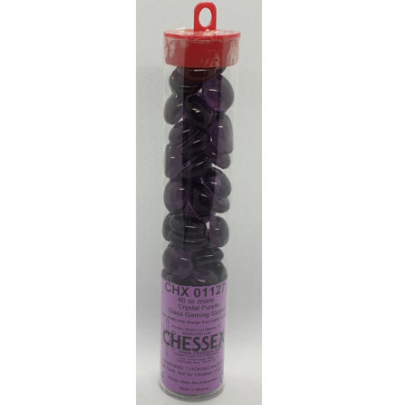 Crystal Purple Glass Stones (Qty 40 or more in 4 inch Tube)