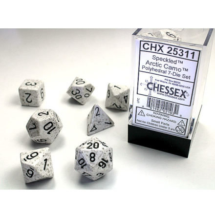 Speckled Polyhedral Arctic Camo 7-Die Set