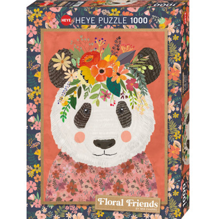 Floral Friends: Cuddly Panda (1000 pieces)