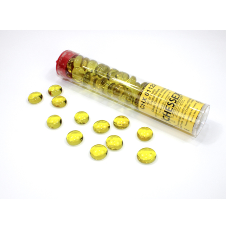 Yellow Glass Stones (Qty 40) in 4 inch Tube