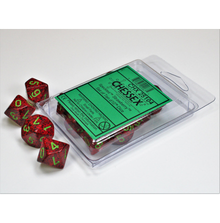 Strawberry™ Speckled Polyhedral Ten d10 Set