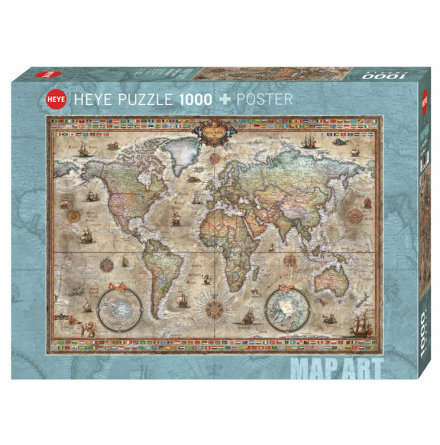 Map Art: Retro World (1000 pieces)