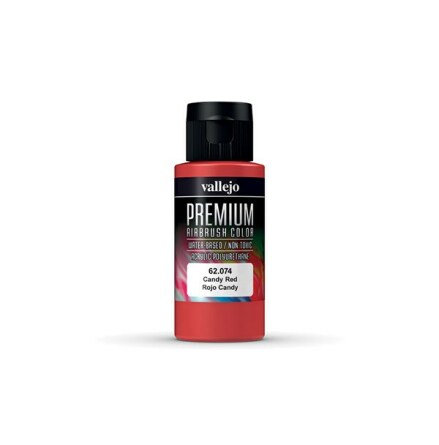 Vallejo Premium Airbrush Color: Candy Red (60 ml)