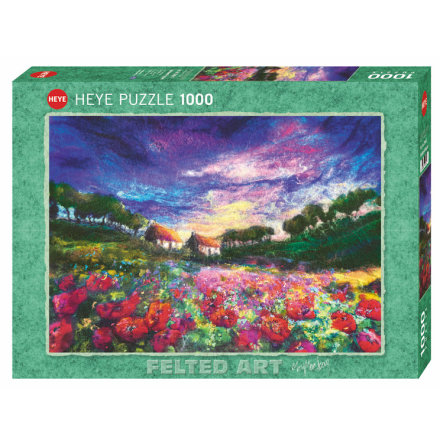 Felted Art: Sundown Poppies (1000 pieces)
