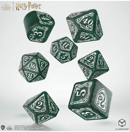 Harry Potter. Slytherin Modern Dice Set - Green